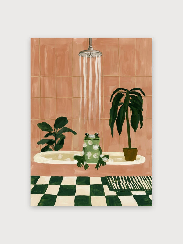 Frog Bathtub Botanical Bathroom - Digital Download