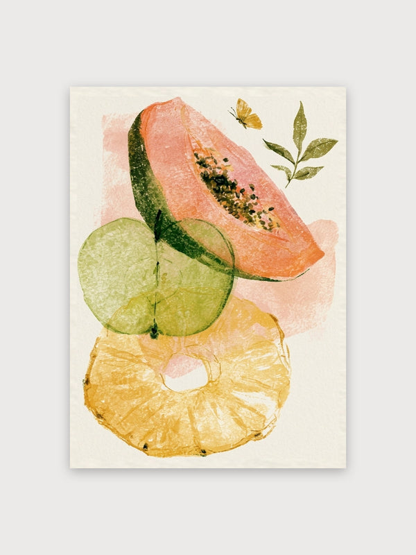 Tropical Fruit Watercolor Study - Digital Download