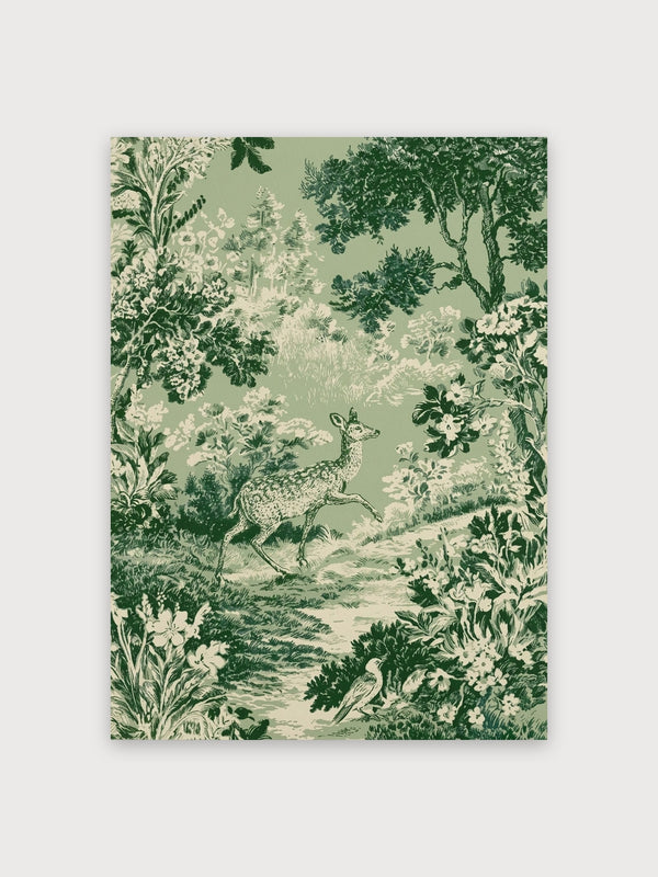 Vintage Deer Forest Botanical - Digital Download
