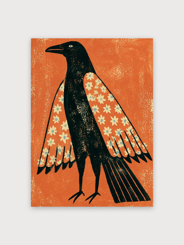 Vintage Bird With Floral Wings - Digital Download