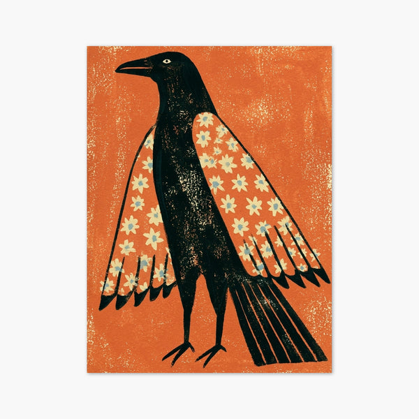 Folk Art Crow Print art print