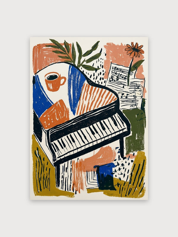 Piano Coffee Music Creative Studio - Digital Download