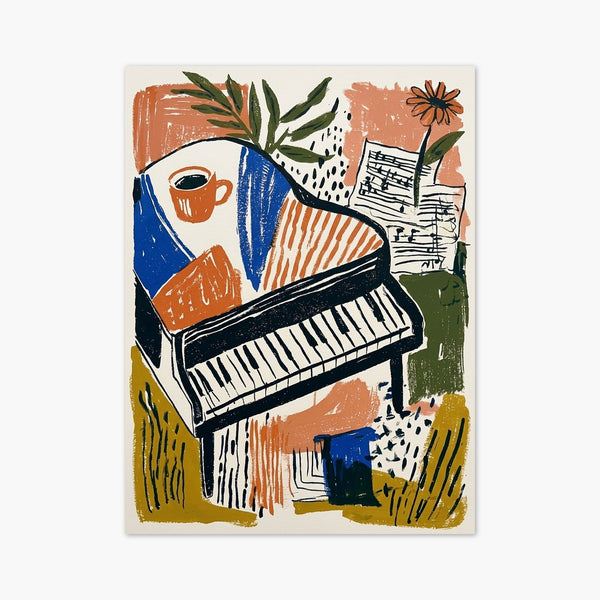 Grand Piano Music Poster art print