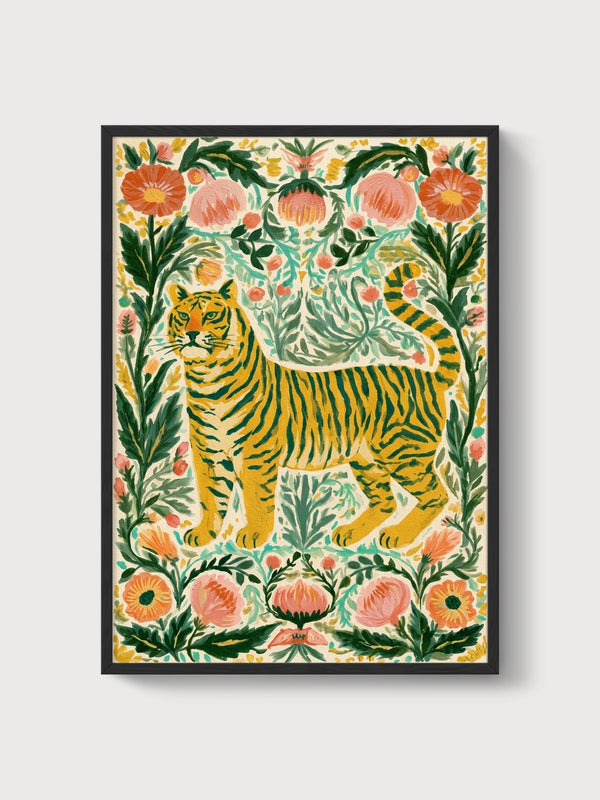 Tiger Wall Art poster in black frame