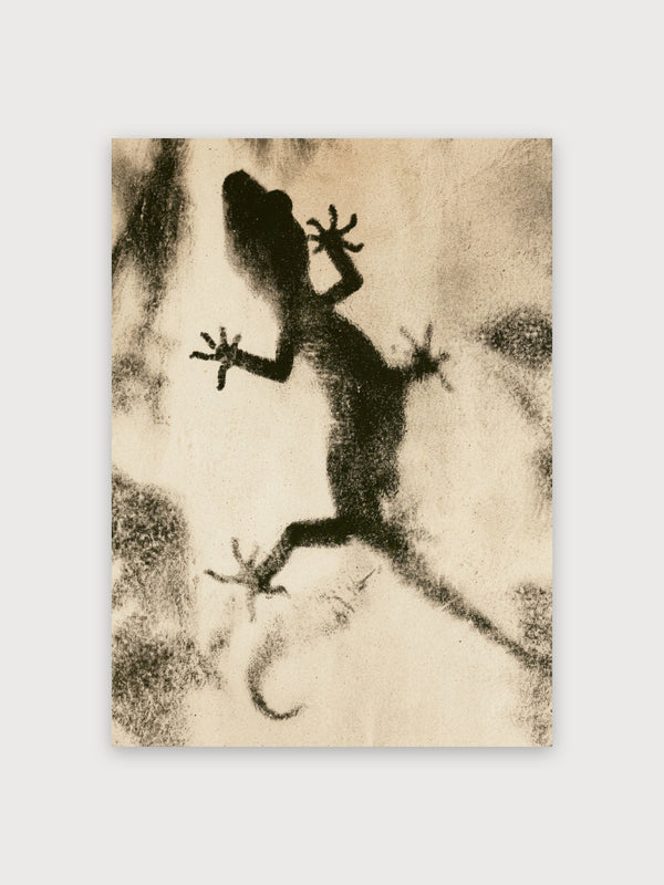 Climbing Gecko Minimalist Line Art - Digital Download