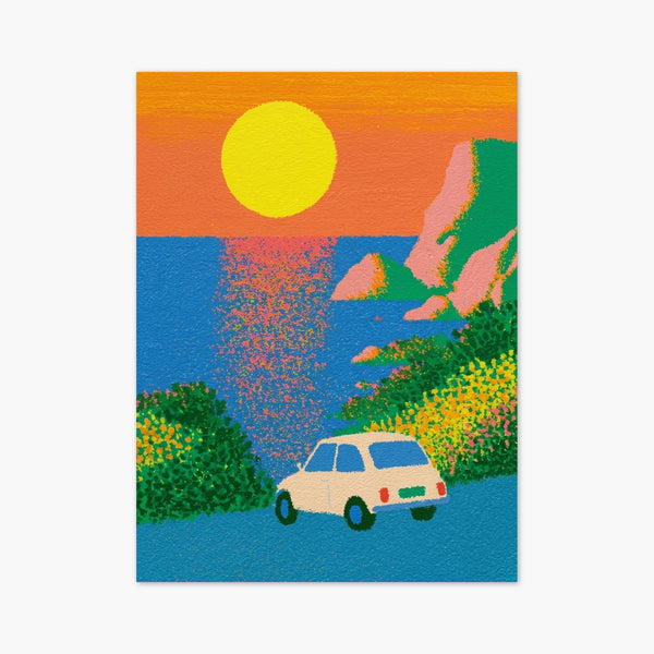 Retro Car Poster art print