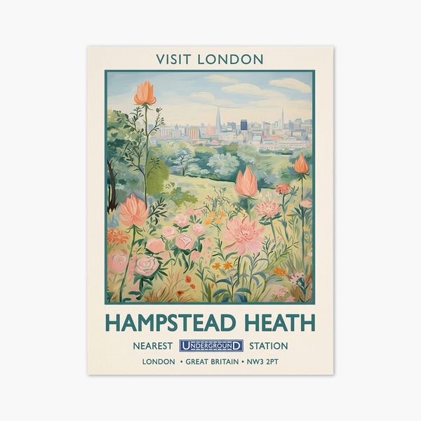 Hampstead Heath Travel Poster art print