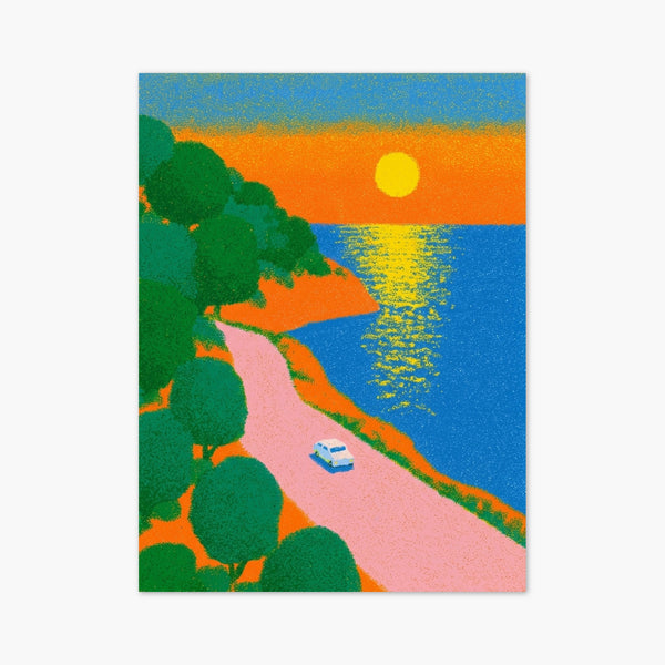 Retro Car Poster art print