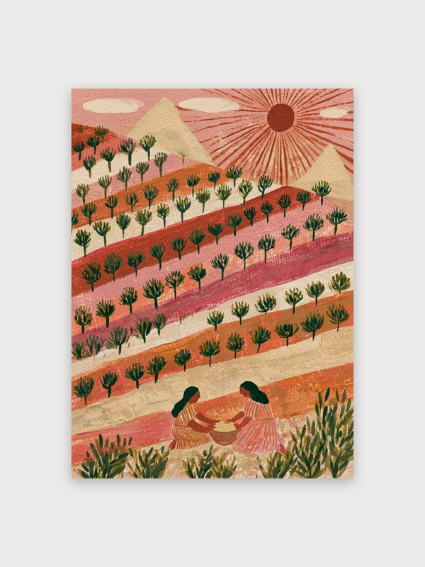 Mountain Harvest Landscape - Digital Download