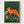 Fox With Lantern Folk Art Print poster in oak frame
