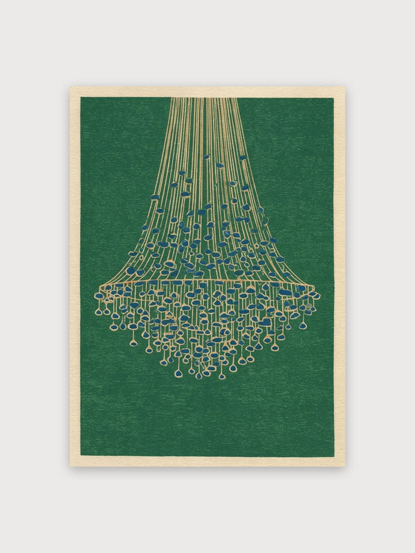 Geometric Chandelier Line Art - Digital Download