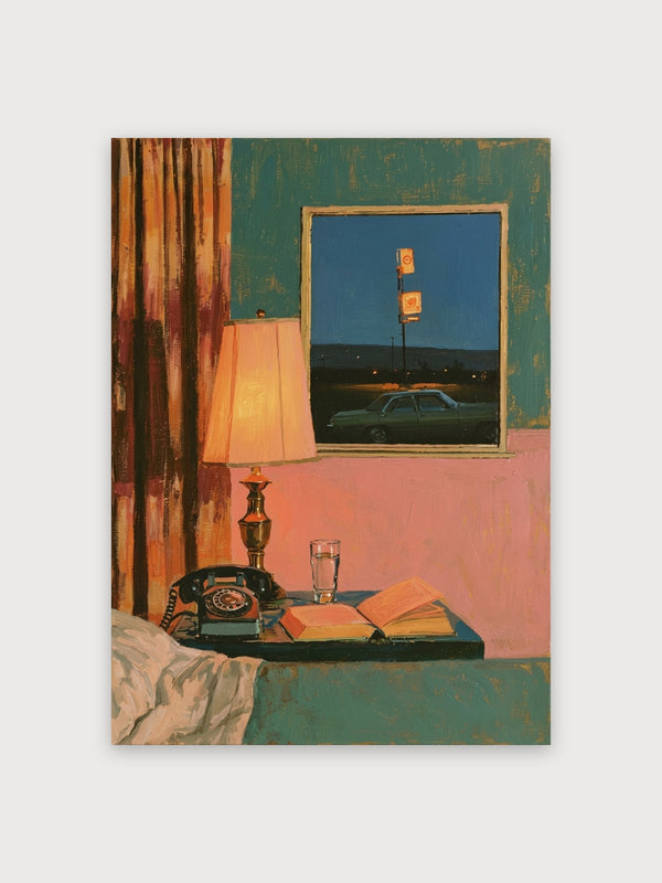 Retro Motel Room Evening - Digital Download