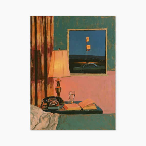 Retro Motel Room Poster art print