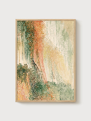 Wabi Sabi Wall Art poster in oak frame