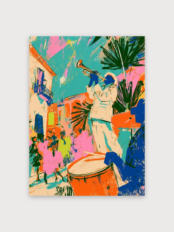 Pop Art Tropical Jazz Musician - Digital Download