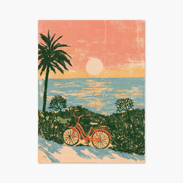 Retro Beach Print art print