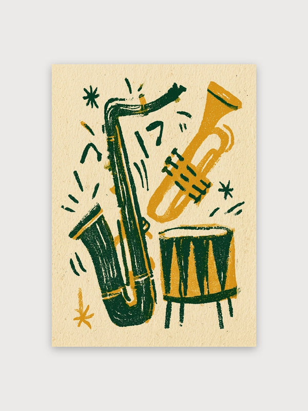 Jazz Music Retro Instruments - Digital Download