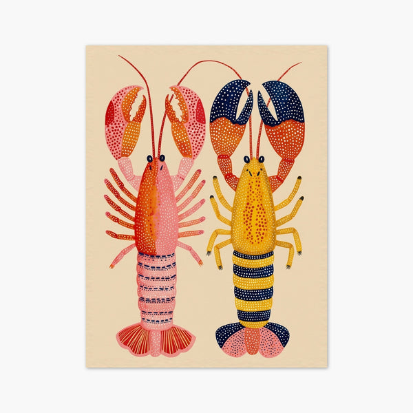 Colorful Lobster Print art print