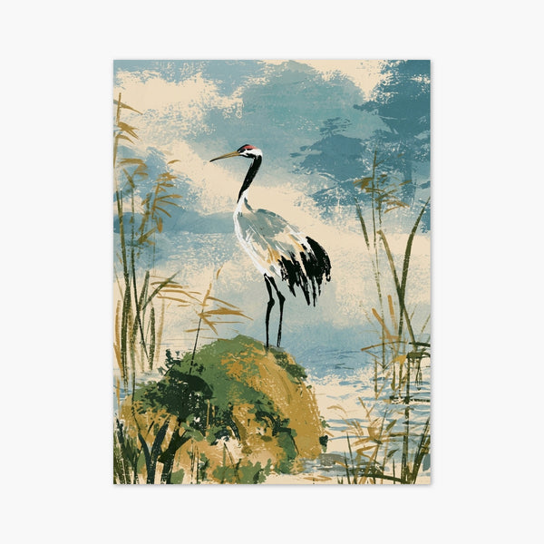 Crane Bird Print art print