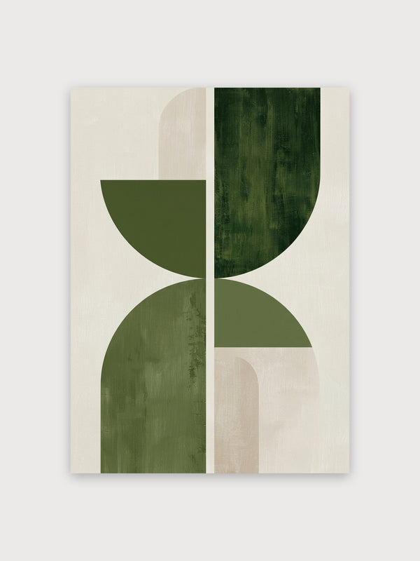 Geometric Forms Green Abstract - Digital Download