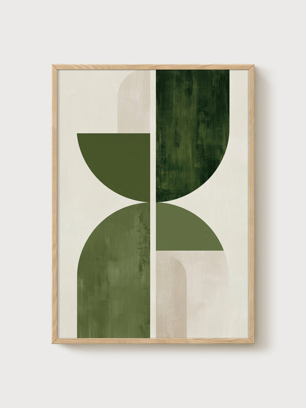 MCM Wall Art poster in oak frame