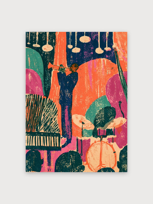 Jazz Musician Trumpet Art Deco - Digital Download