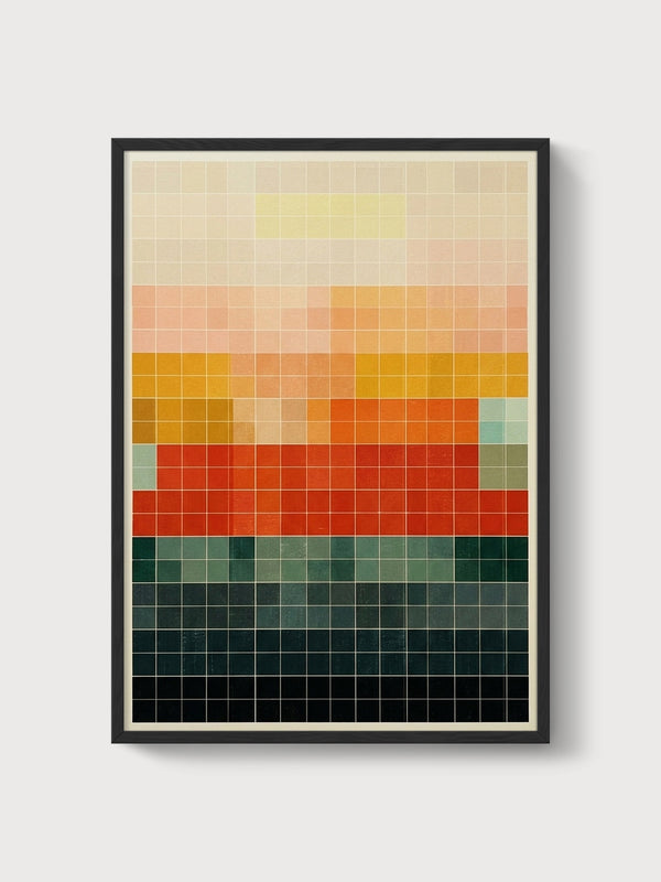 Bauhaus Print poster in black frame