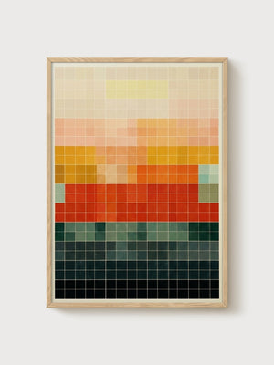 Bauhaus Print poster in oak frame