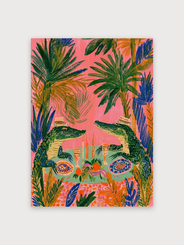Tropical Crocodile Dinner Party - Digital Download