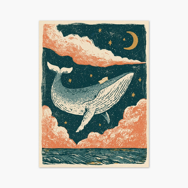 Whale Ocean Wall Art art print