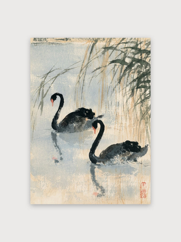 Two Swans Under Willow - Digital Download