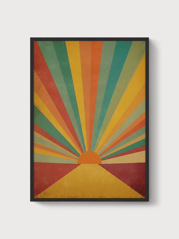 Sun Poster poster in black frame