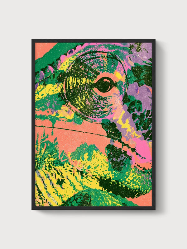 Psychedelic Pop Art Poster poster in black frame