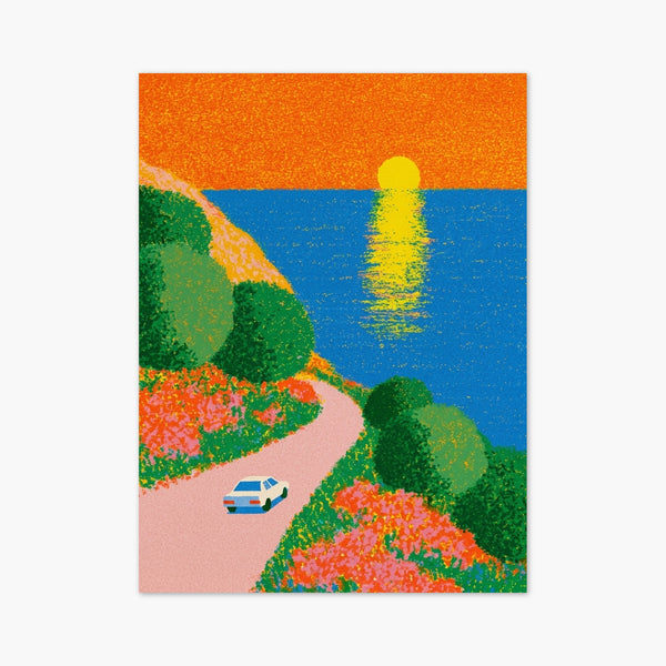 Retro Car Poster art print
