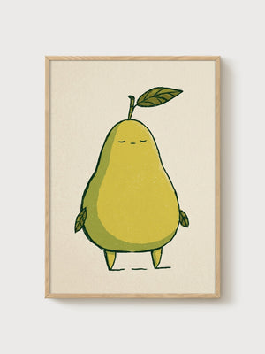 Fruit Wall Art poster in oak frame