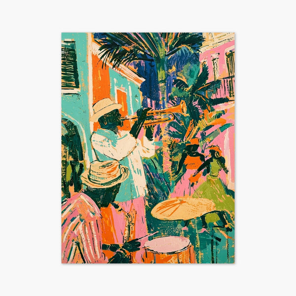 Jazz Musician Street Poster art print