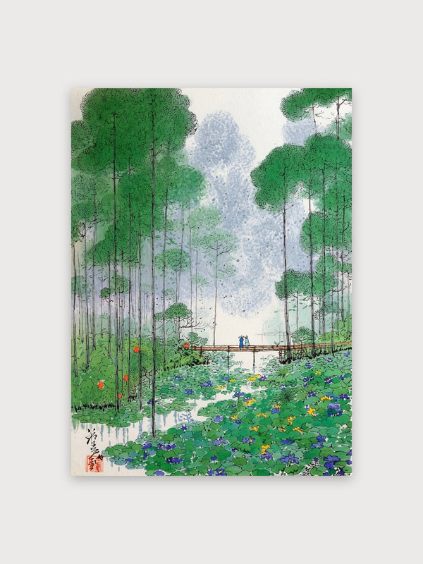 Forest Path Water Lilies Landscape - Digital Download