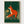 Fox With Lantern Folk Art Print poster in oak frame