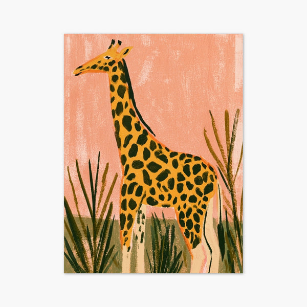 Giraffe Watercolor Painting art print