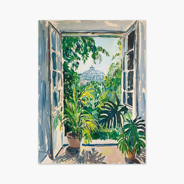 Open Window Garden View Print art print