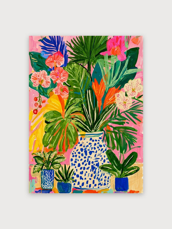 Colorful Floral Vase Modern Botanical - Digital Download