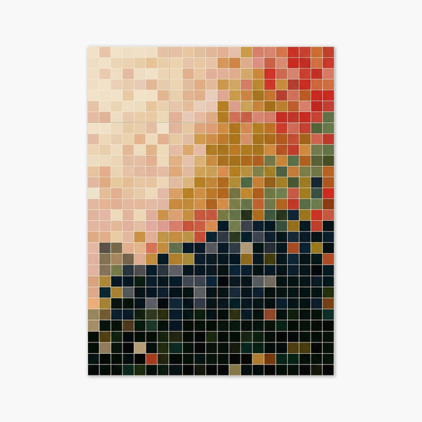 Abstract Grid Color Gradient Poster art print