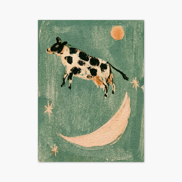Cow Jumping Over the Moon Print art print