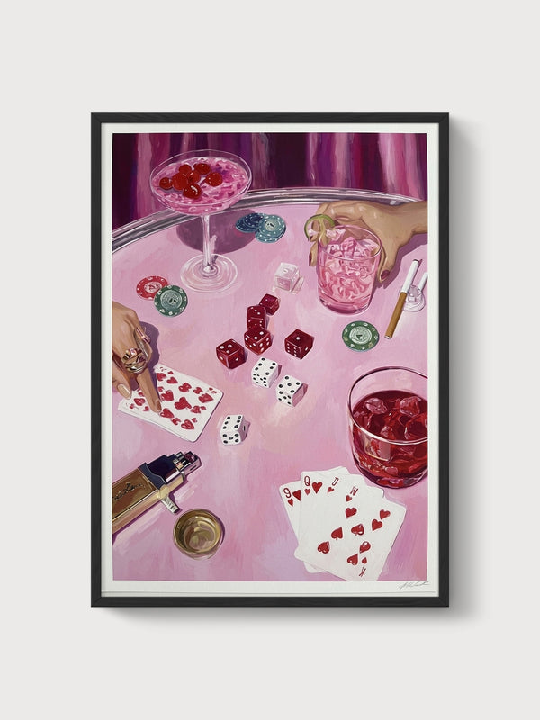 Cocktail Wall Art poster in black frame
