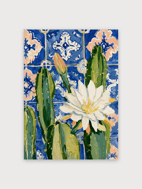 Cacti And Blooms Tilework - Digital Download