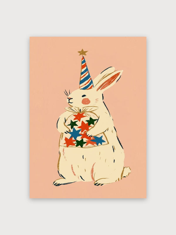 Retro Party Bunny Celebration - Digital Download