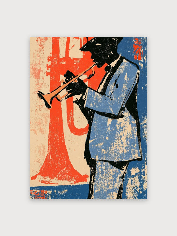 Retro Jazz Musician Trumpet - Digital Download
