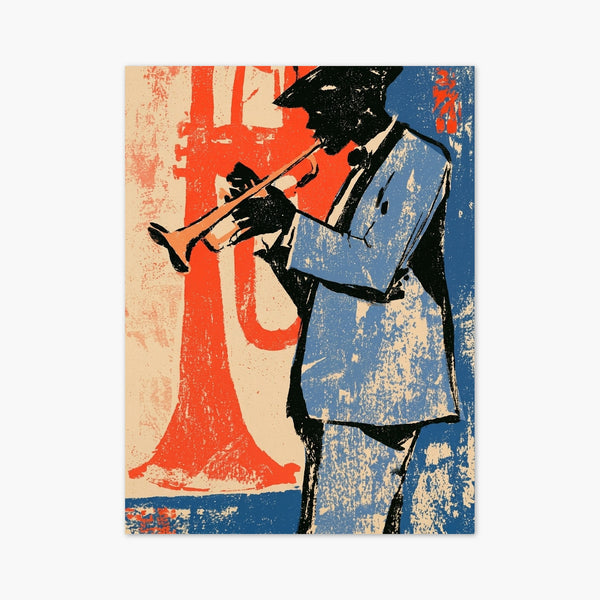 Jazz Trumpeter Pop Art Poster art print