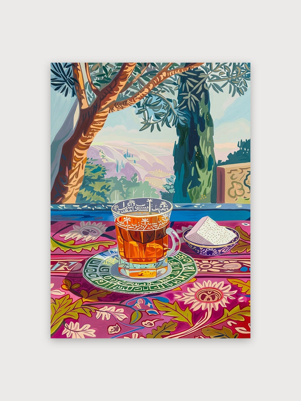 Persian Tea Mountain Landscape - Digital Download