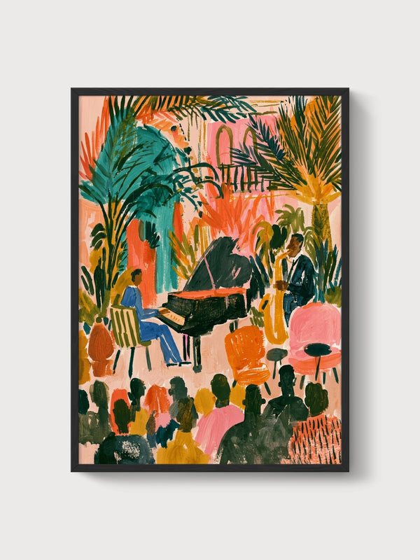 Jazz Musicians Poster poster in black frame
